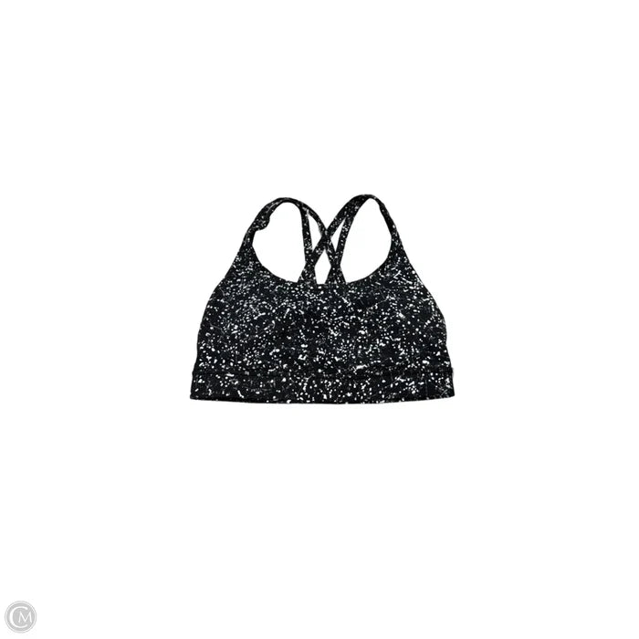 Athletic Bra By Lululemon In Black & White, Size: S
