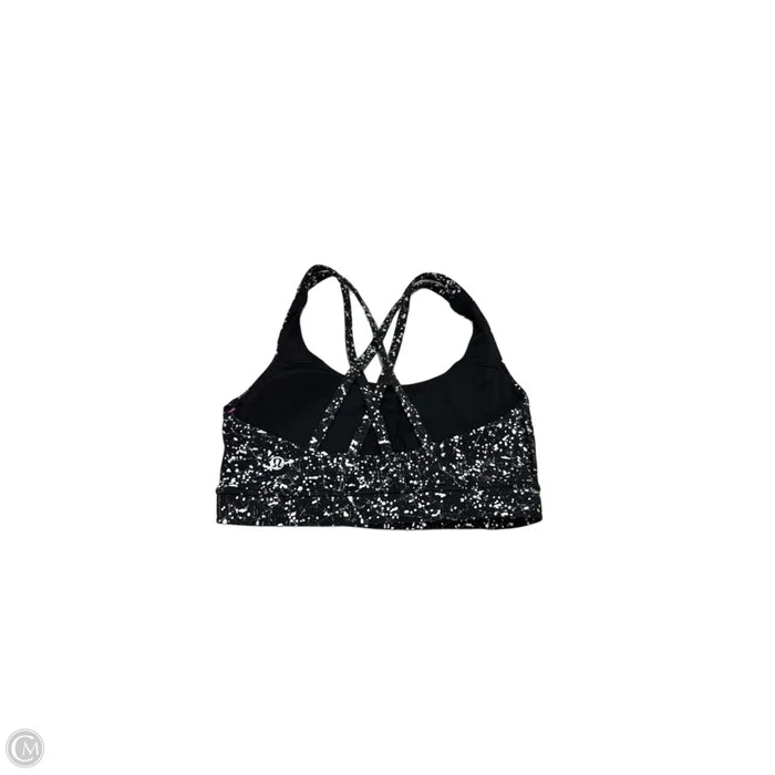 Athletic Bra By Lululemon In Black & White, Size: S