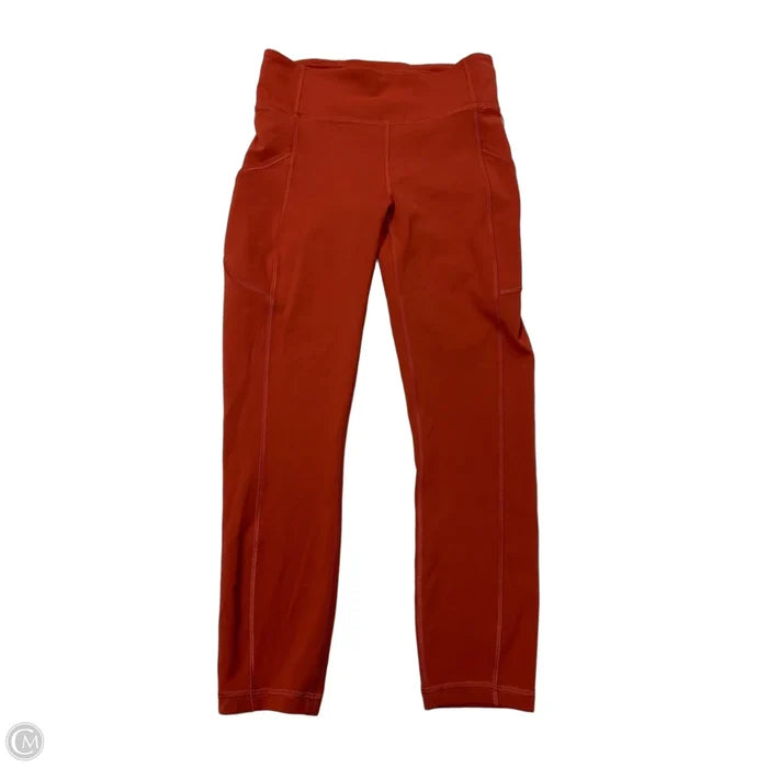Athletic Capris By Lululemon In Orange, Size: S