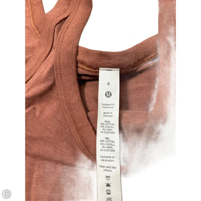 Athletic Dress By Lululemon In Bronze, Size: 8