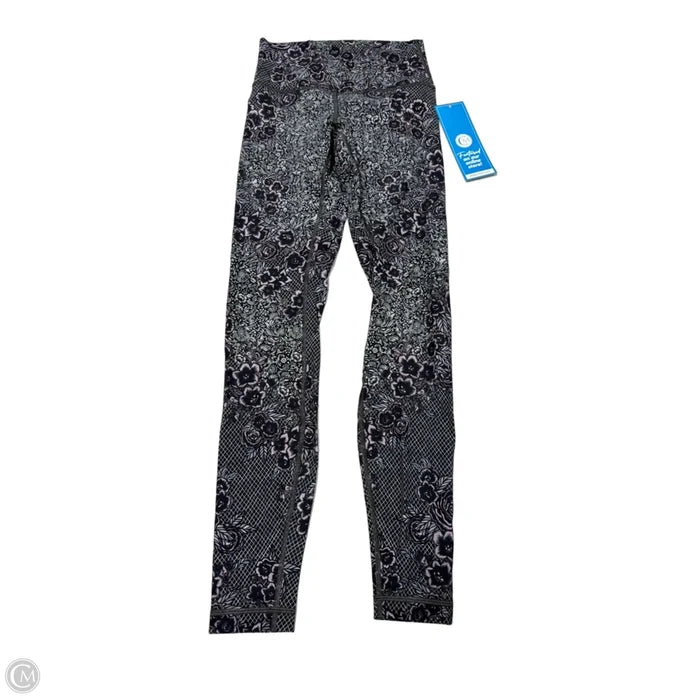 Athletic Leggings By Lululemon In Black & Purple, Size: S