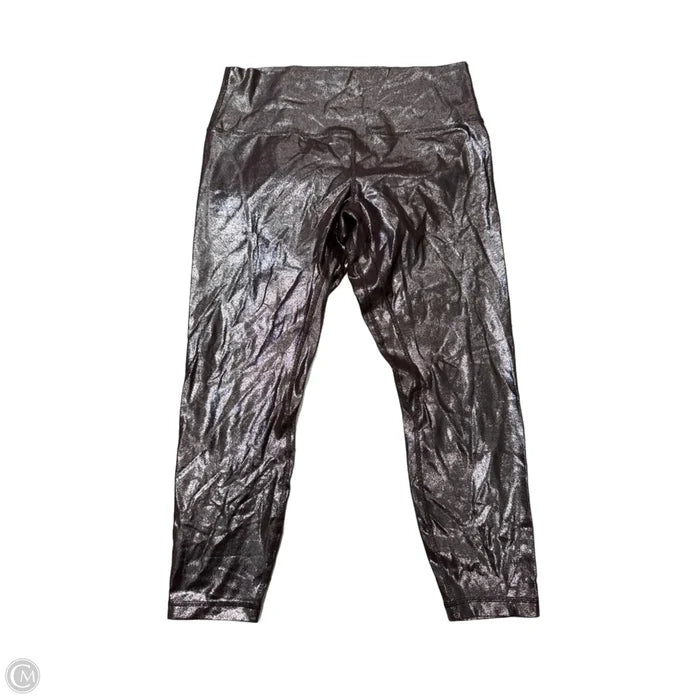 Athletic Leggings By Lululemon In Brown & Silver, Size: L