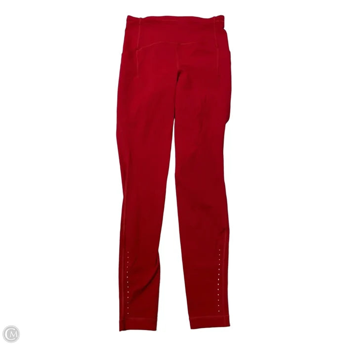 Athletic Leggings By Lululemon In Red, Size: 6