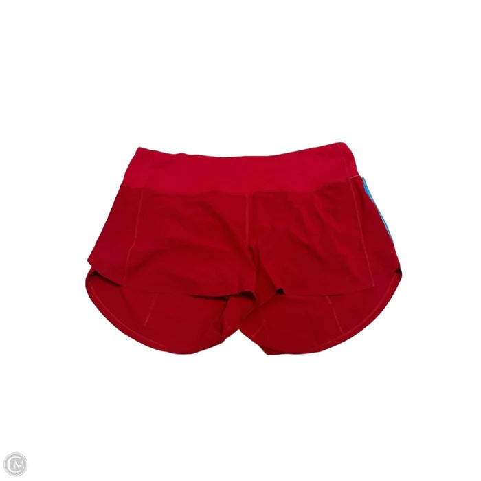 Athletic Shorts By Lululemon In Red, Size: 14