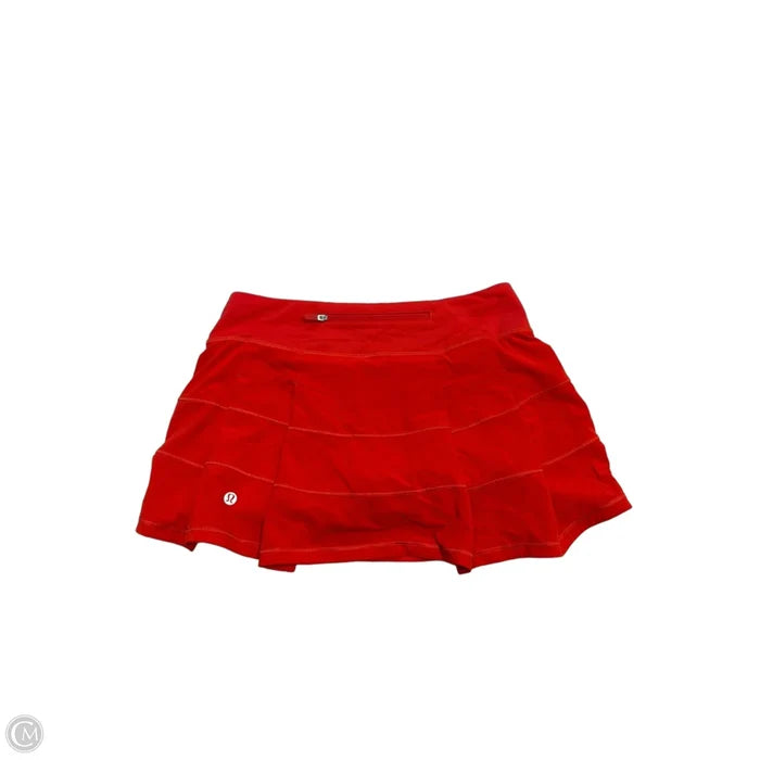 Athletic Skirt By Lululemon In Orange, Size: 4