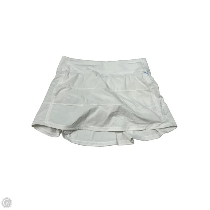 Athletic Skort By Lululemon In White, Size: 6l