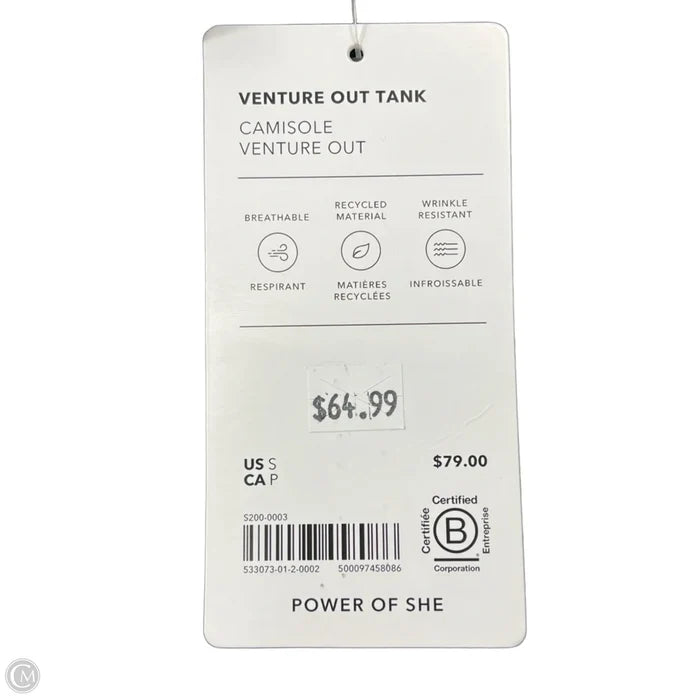 Athletic Tank Top By Athleta In Black, Size: S