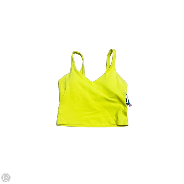 Athletic Tank Top By Lululemon In Yellow, Size: Xs