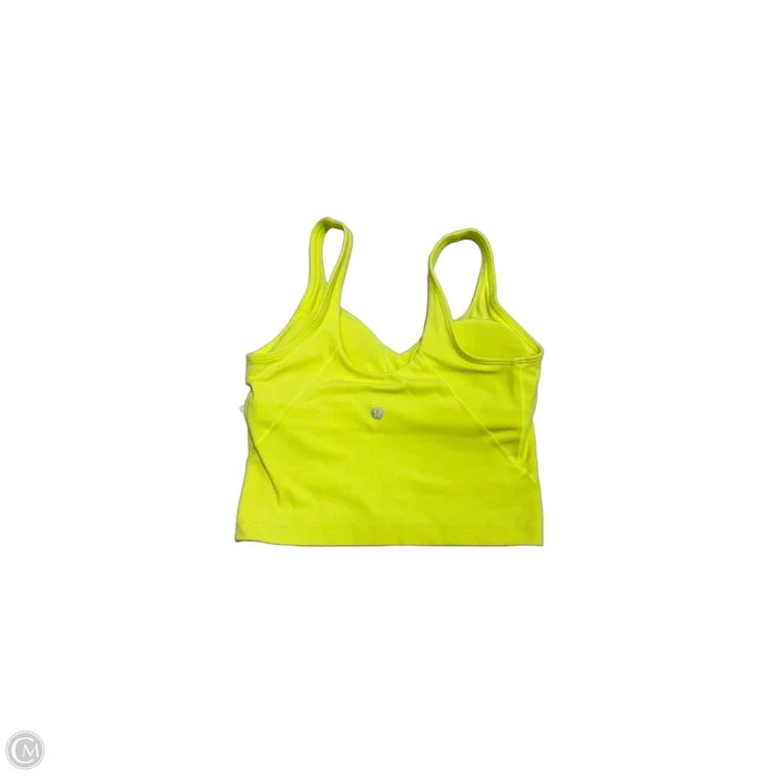 Athletic Tank Top By Lululemon In Yellow, Size: Xs