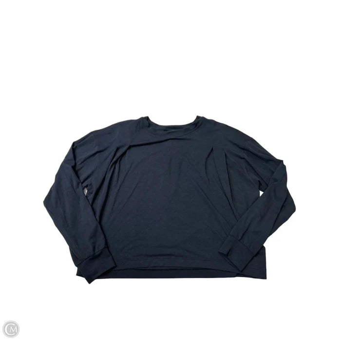 Athletic Top Long Sleeve Collar By Athleta In Black, Size: S