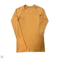 Athletic Top Long Sleeve Collar By Lululemon In Orange, Size: S