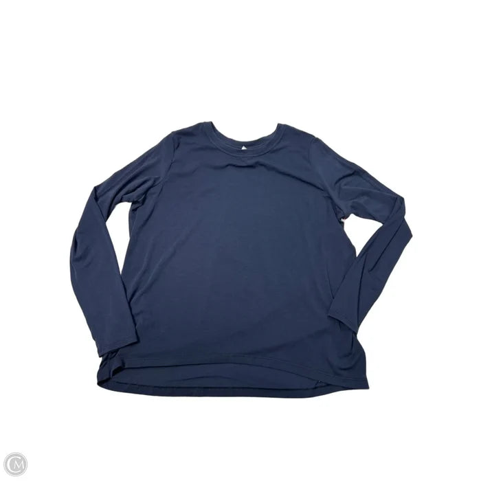 Athletic Top Long Sleeve Crewneck By Athleta In Navy, Size: Xs