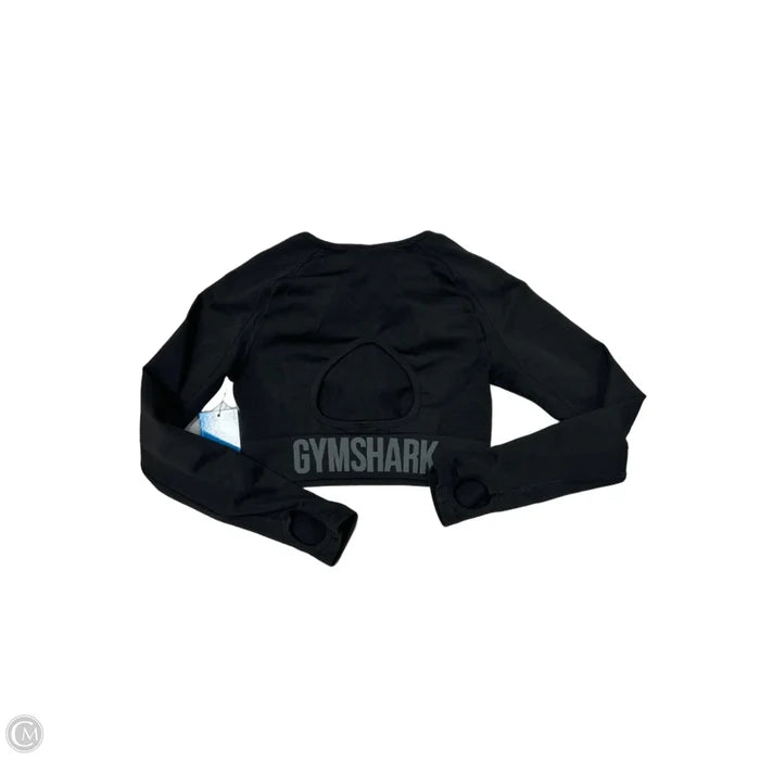 Athletic Top Long Sleeve Crewneck By Gym Shark In Black, Size: M