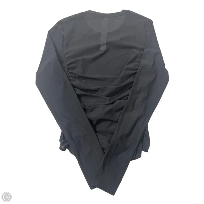 Athletic Top Long Sleeve Crewneck By Lululemon In Black, Size: S