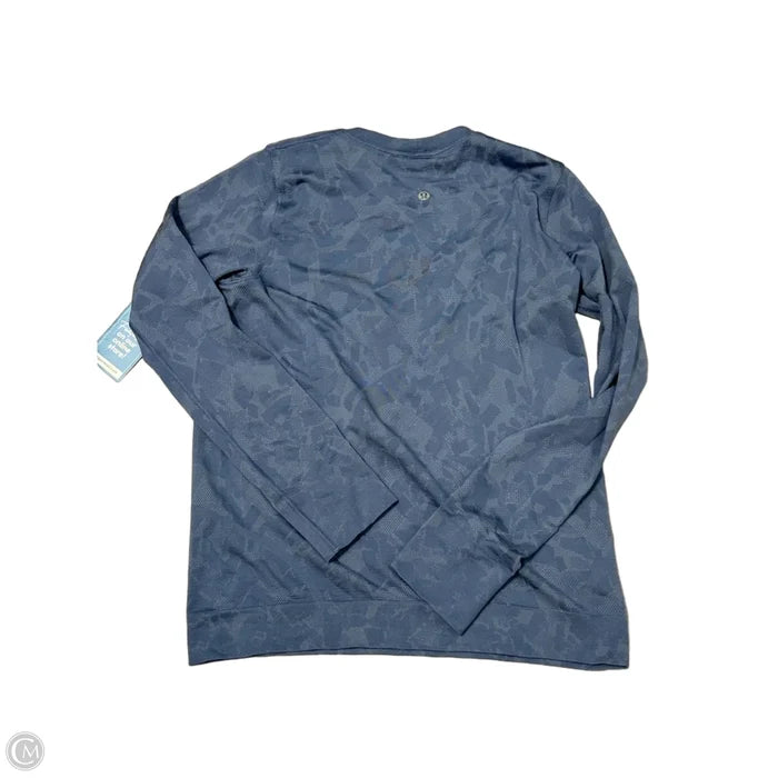 Athletic Top Long Sleeve Crewneck By Lululemon In Blue, Size: L