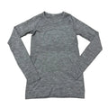 Athletic Top Long Sleeve Crewneck By Lululemon In Grey, Size: S
