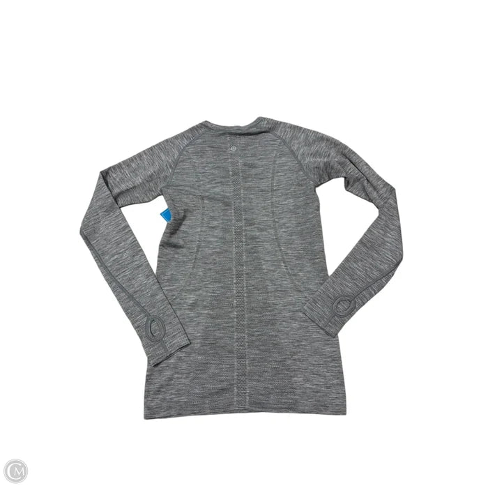 Athletic Top Long Sleeve Crewneck By Lululemon In Grey, Size: S