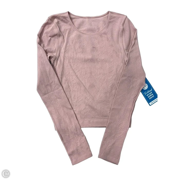 Athletic Top Long Sleeve Crewneck By Lululemon In Pink, Size: Xs