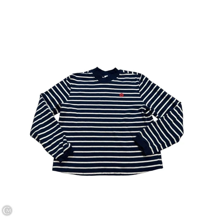 Athletic Top Long Sleeve Crewneck By Lululemon In Striped Pattern, Size: M