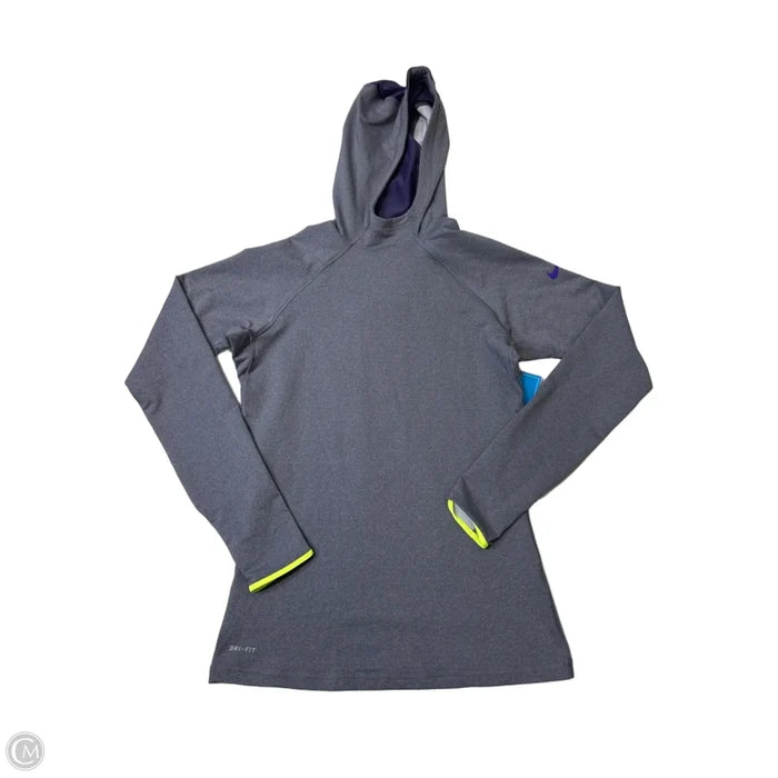 Athletic Top Long Sleeve Hoodie By Nike Apparel In Purple, Size: M