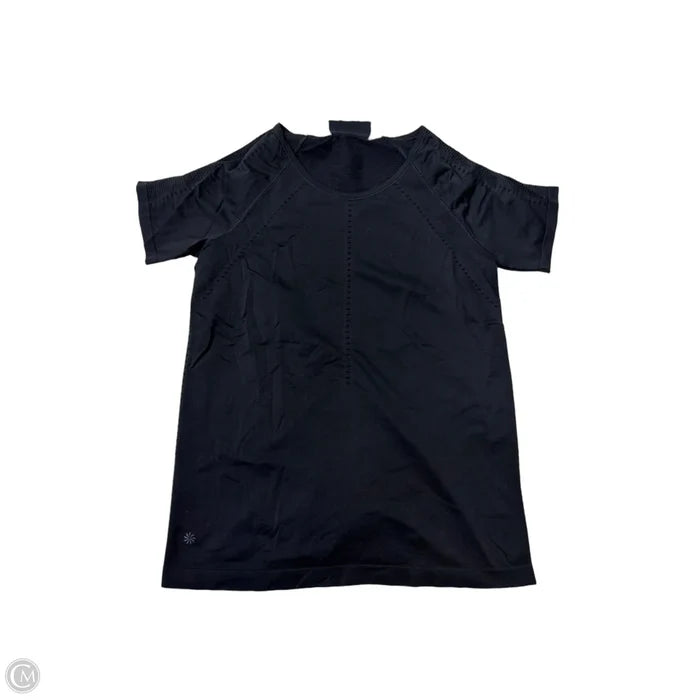 Athletic Top Short Sleeve By Athleta In Black, Size: M