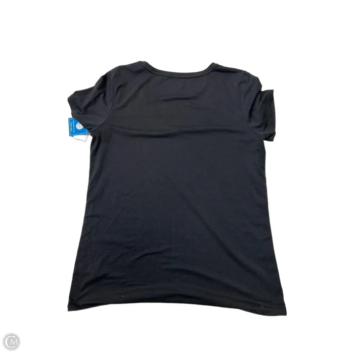 Athletic Top Short Sleeve By Athleta In Black, Size: M