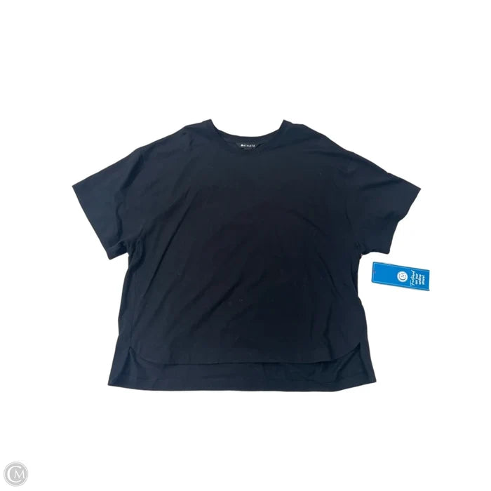 Athletic Top Short Sleeve By Athleta In Black, Size: Xl