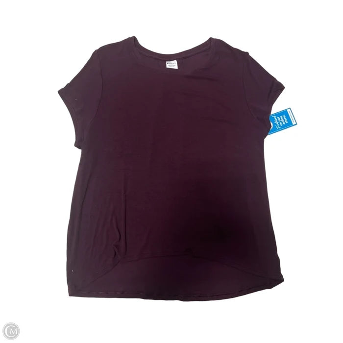 Athletic Top Short Sleeve By Athleta In Maroon, Size: L