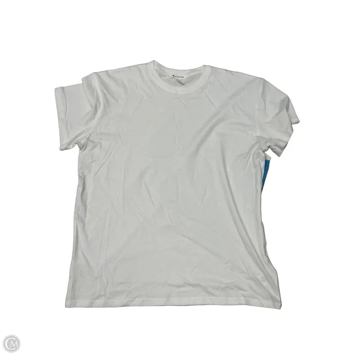 Athletic Top Short Sleeve By Athleta In White, Size: L