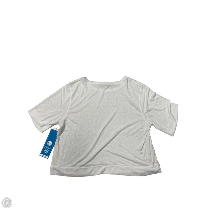 Athletic Top Short Sleeve By Athleta In White, Size: L