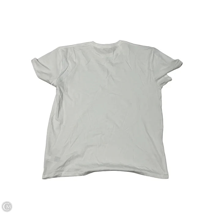 Athletic Top Short Sleeve By Athleta In White, Size: L