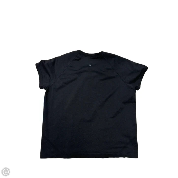 Athletic Top Short Sleeve By Lululemon In Black, Size: 14