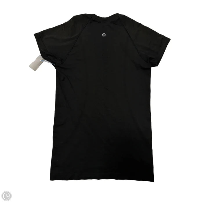 Athletic Top Short Sleeve By Lululemon In Black, Size: 6