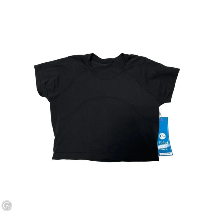 Athletic Top Short Sleeve By Lululemon In Black, Size: L