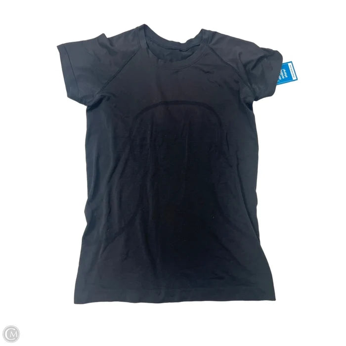 Athletic Top Short Sleeve By Lululemon In Black, Size: M