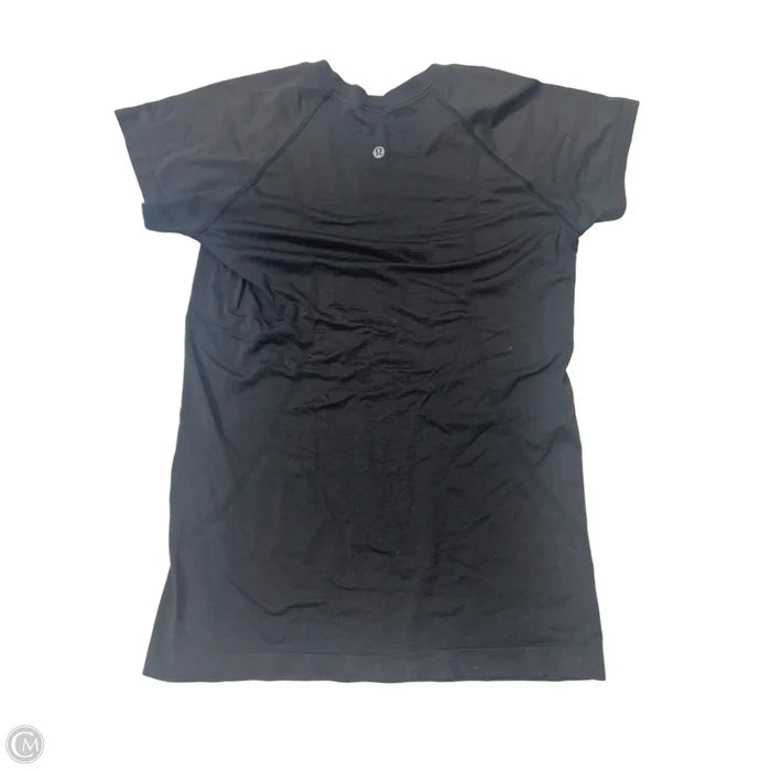 Athletic Top Short Sleeve By Lululemon In Black, Size: M