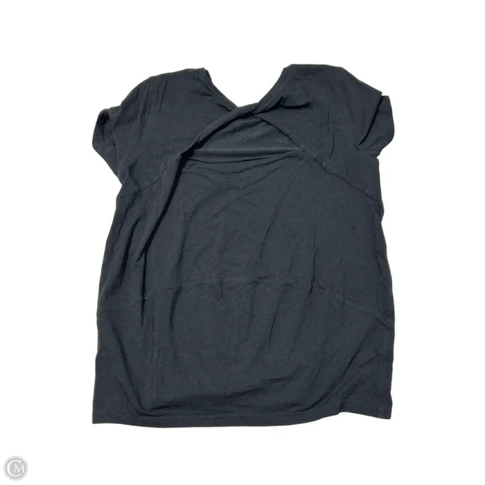Athletic Top Short Sleeve By Lululemon In Black, Size: M