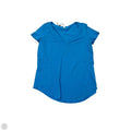 Athletic Top Short Sleeve By Lululemon In Blue, Size: S