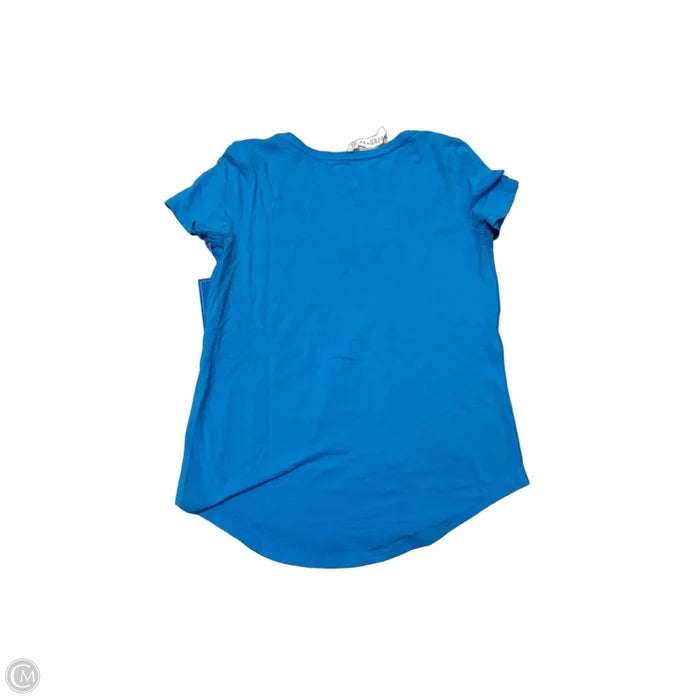Athletic Top Short Sleeve By Lululemon In Blue, Size: S