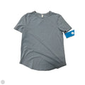Athletic Top Short Sleeve By Lululemon In Blue, Size: Xs