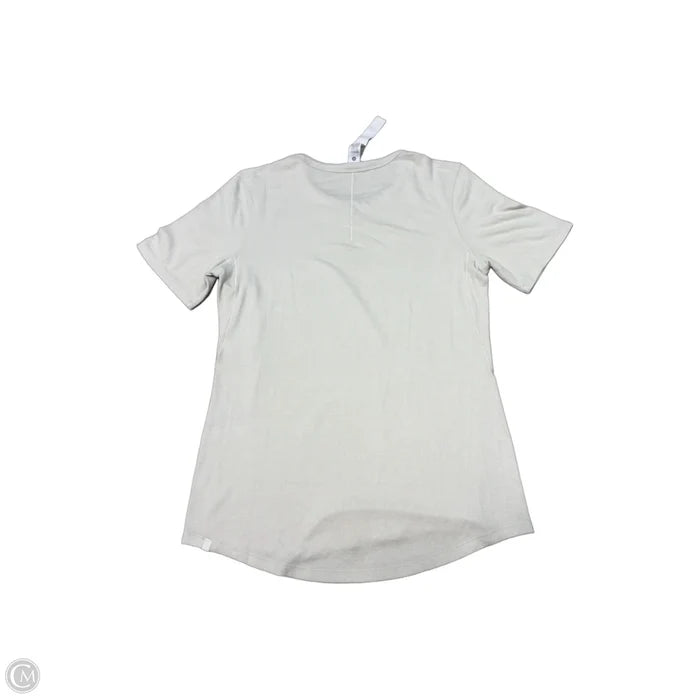 Athletic Top Short Sleeve By Lululemon In Cream, Size: L