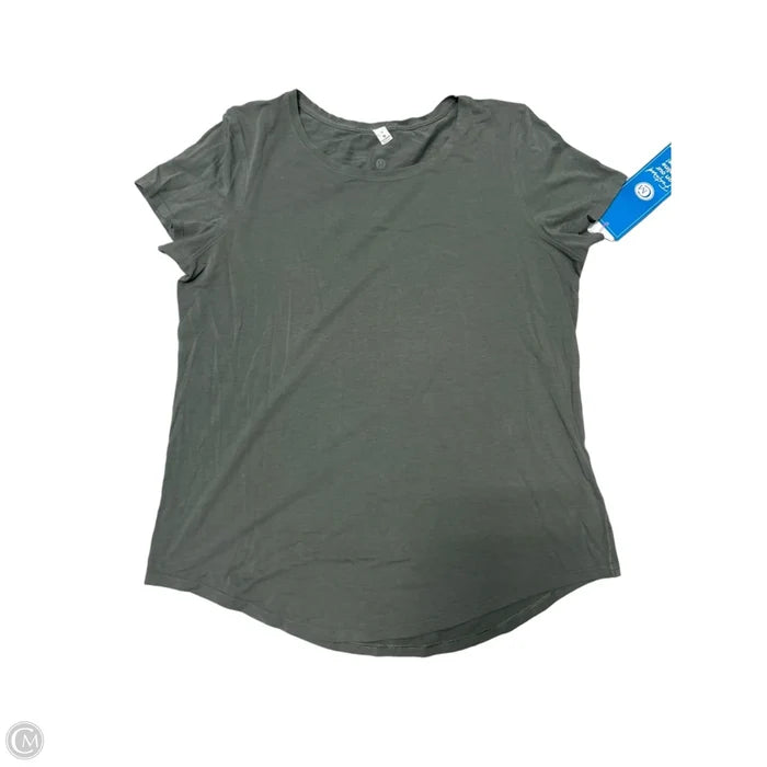 Athletic Top Short Sleeve By Lululemon In Green, Size: M