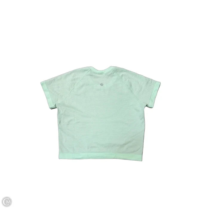 Athletic Top Short Sleeve By Lululemon In Green, Size: S