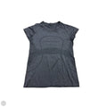 Athletic Top Short Sleeve By Lululemon In Grey, Size: M