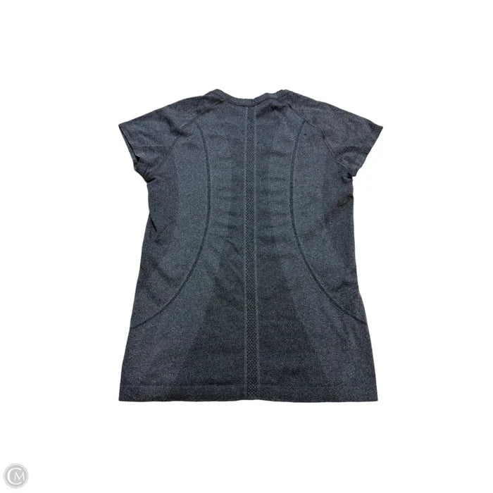 Athletic Top Short Sleeve By Lululemon In Grey, Size: M