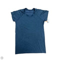 Athletic Top Short Sleeve By Lululemon In Navy, Size: 10
