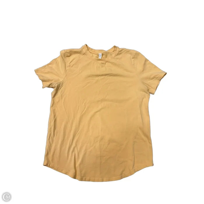 Athletic Top Short Sleeve By Lululemon In Orange, Size: S