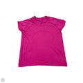 Athletic Top Short Sleeve By Lululemon In Pink, Size: M