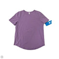 Athletic Top Short Sleeve By Lululemon In Purple, Size: 6