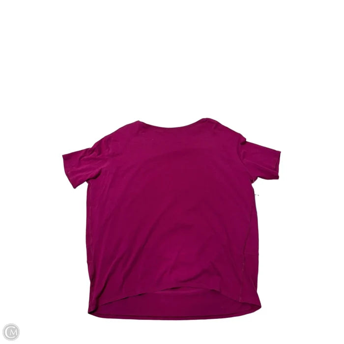 Athletic Top Short Sleeve By Lululemon In Purple, Size: L